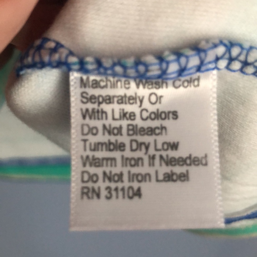 ⭕️ NO OFFERS PRICE FIRM Kim Rogers Blue and Green T-Shirt - Picture 3 of 4